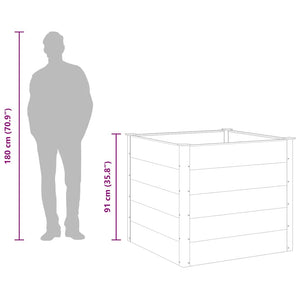 vidaXL Garden Raised Bed WPC 100x100x91 cm Grey