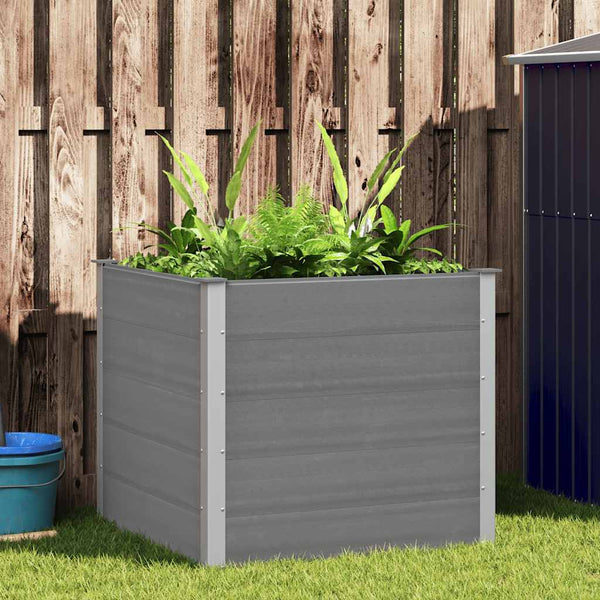 vidaXL Garden Raised Bed WPC 100x100x91 cm Grey