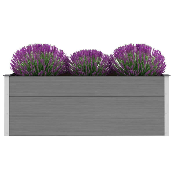 vidaXL Garden Raised Bed WPC 150 x 50 x 54 cm Grey