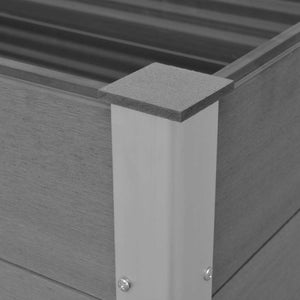 vidaXL Garden Raised Bed WPC 150 x 50 x 54 cm Grey
