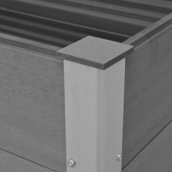 vidaXL Garden Raised Bed WPC 150 x 50 x 54 cm Grey