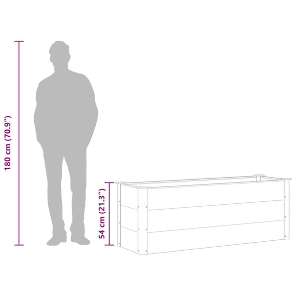 vidaXL Garden Raised Bed WPC 150 x 50 x 54 cm Grey