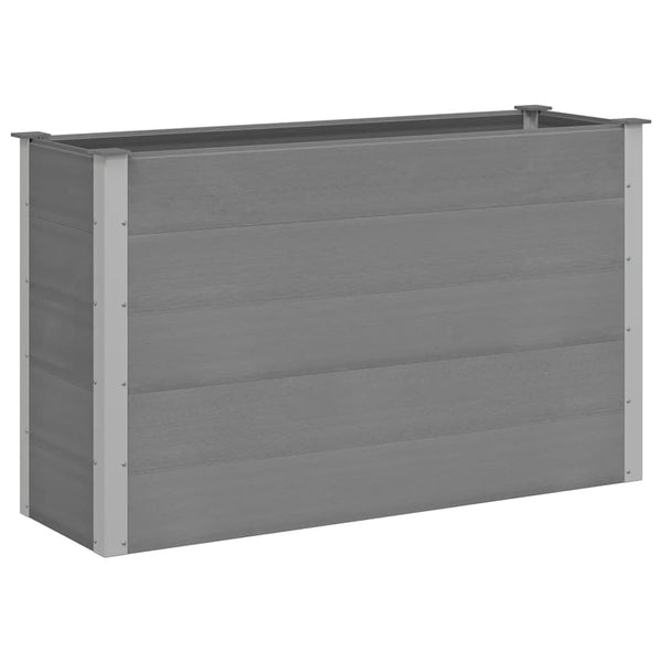 vidaXL Raised Garden Bed WPC 150 x 50 x 91 cm Grey
