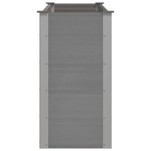 vidaXL Raised Garden Bed WPC 150 x 50 x 91 cm Grey