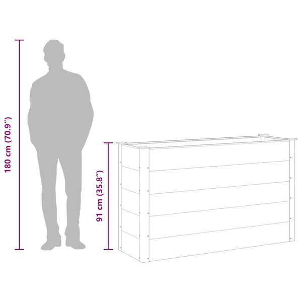 vidaXL Raised Garden Bed WPC 150 x 50 x 91 cm Grey
