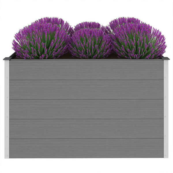 vidaXL Garden Raised Bed WPC 150x100x91 cm Grey