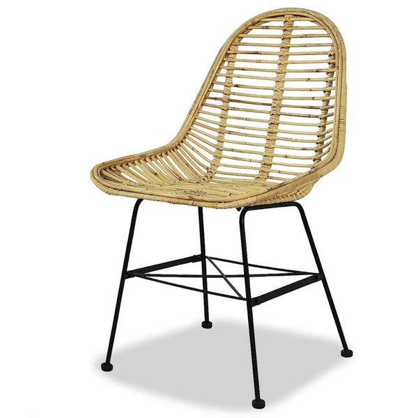 vidaXL Dining Chairs 4 pcs. Natural Rattan