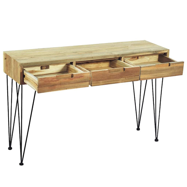 vidaXL Console Table 120 x 35 x 76 cm Solid Teak