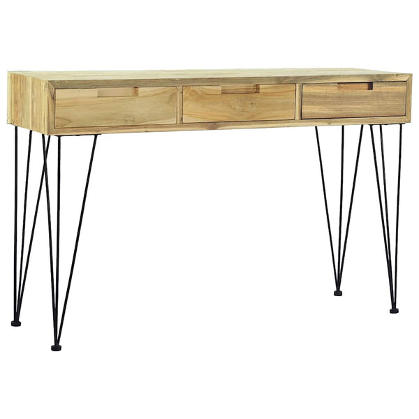 vidaXL Console Table 120 x 35 x 76 cm Solid Teak