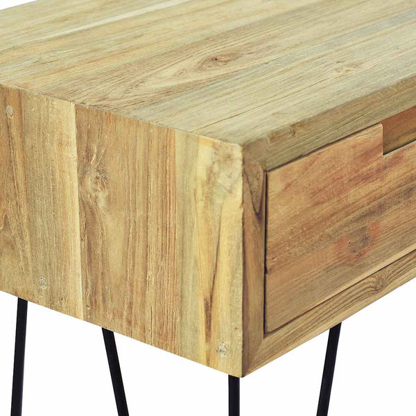 vidaXL Console Table 120 x 35 x 76 cm Solid Teak