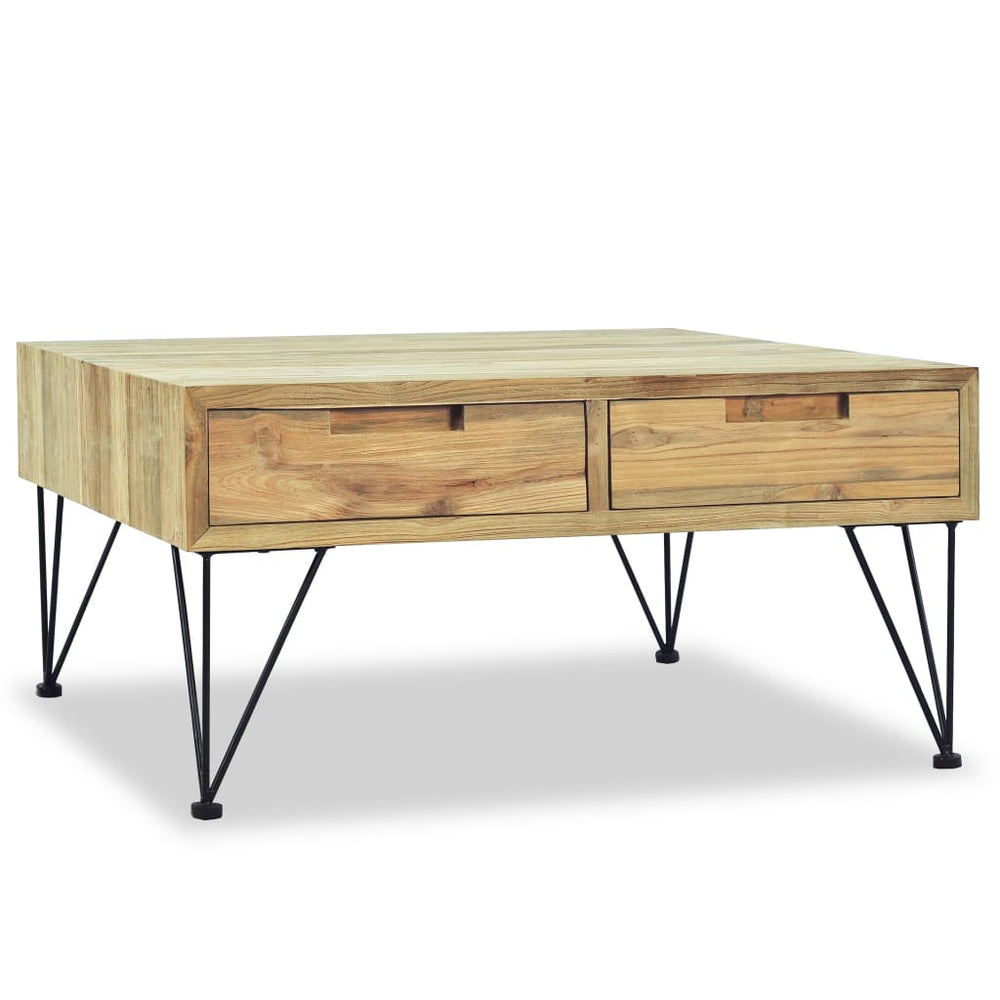 vidaXL Coffee Table 80x80x40 cm Solid Teak Wood