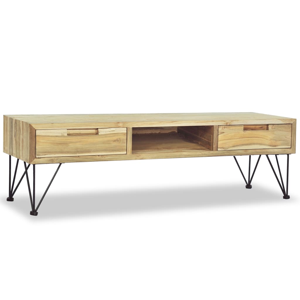 vidaXL TV Cabinet 120 x 35 x 35 cm Solid Teak