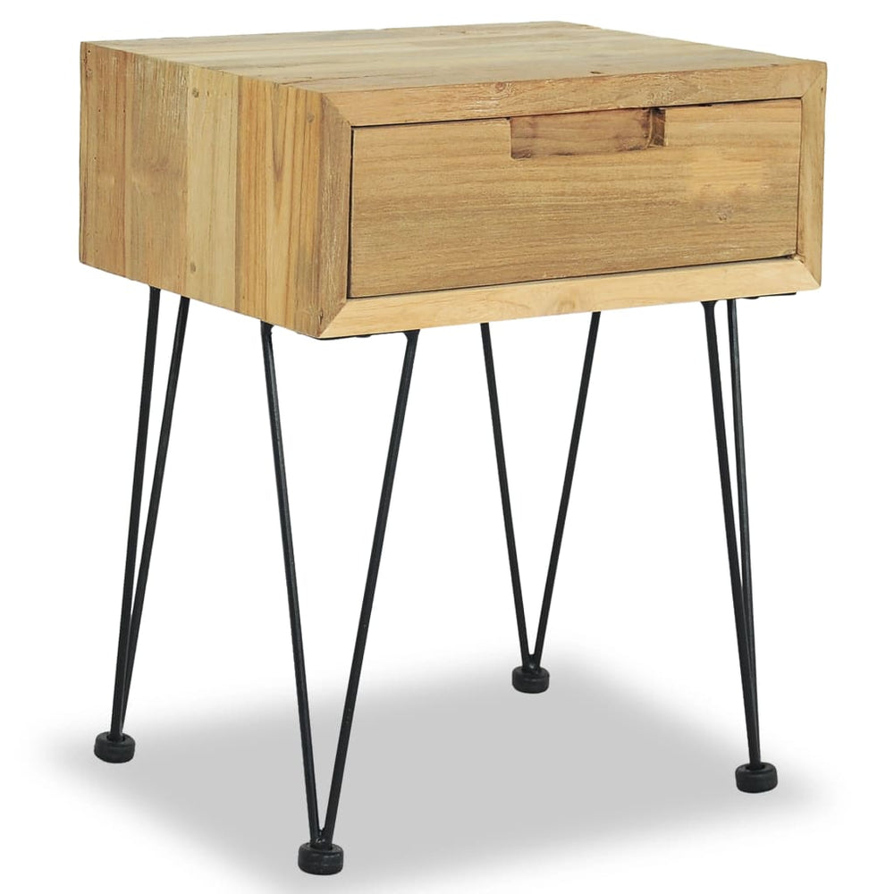 vidaXL Bedside Cabinet 40x30x50 cm Solid Teak Wood