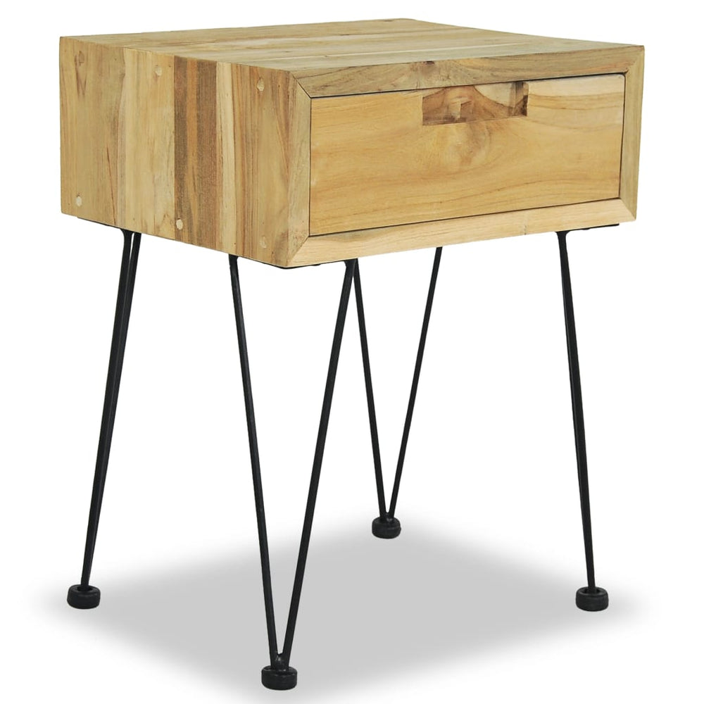 vidaXL Bedside Cabinet 40x30x50 cm Solid Teak Wood