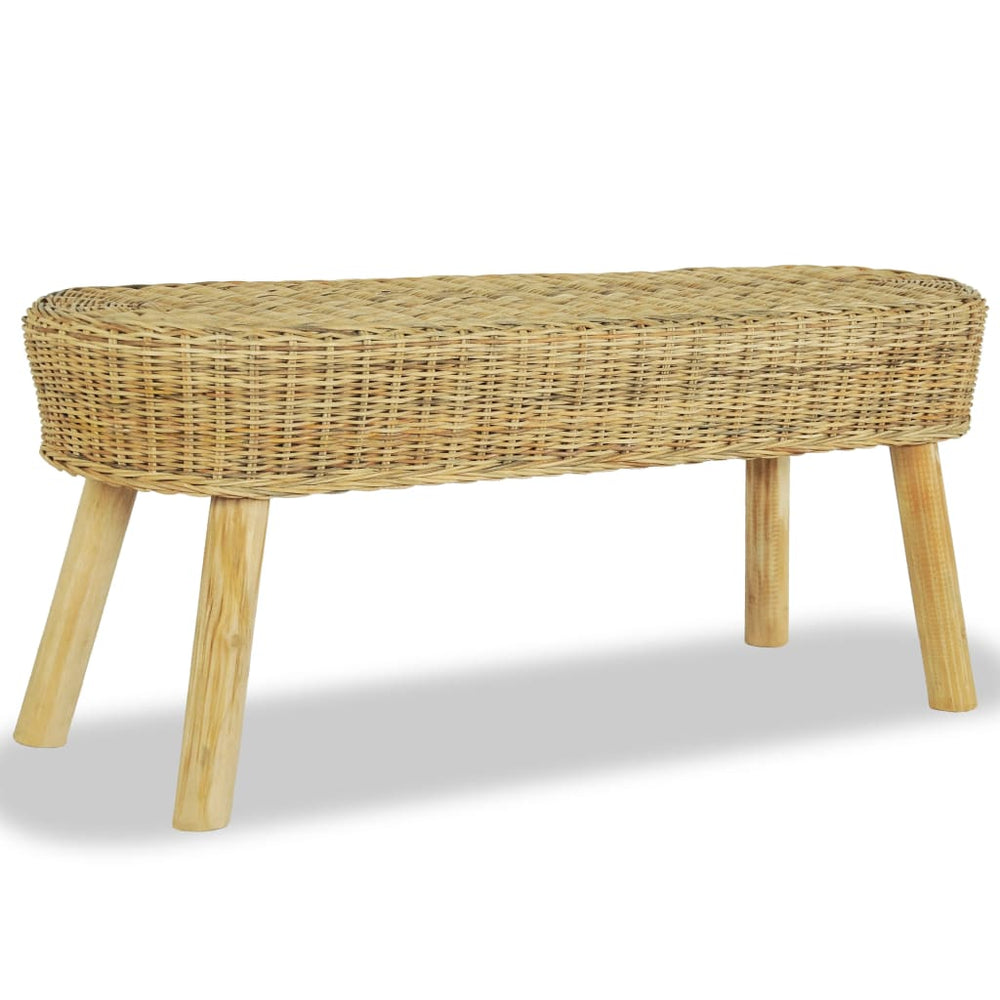 vidaXL Hallway Bench 110 x 35 x 45 cm Natural Rattan