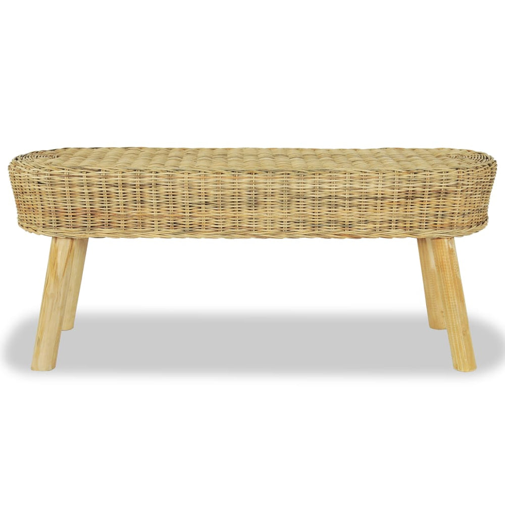 vidaXL Hallway Bench 110 x 35 x 45 cm Natural Rattan