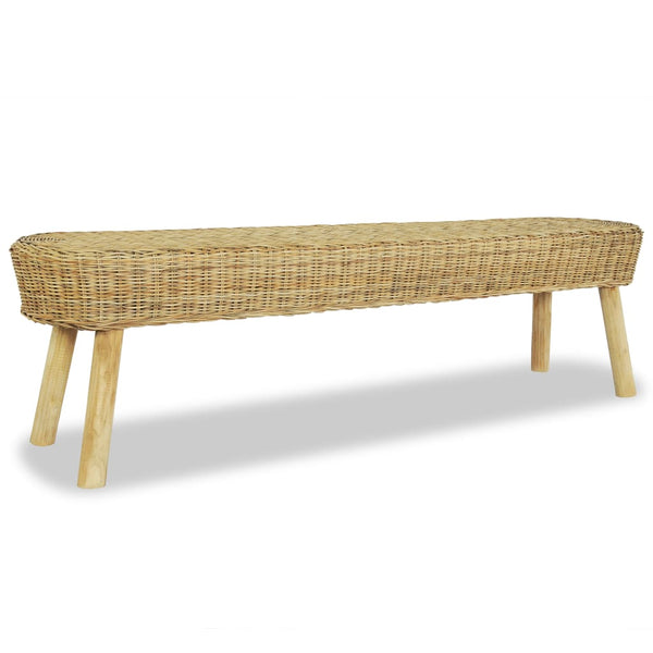 vidaXL Hallway Bench 160 x 35 x 45 cm Rattan Natural