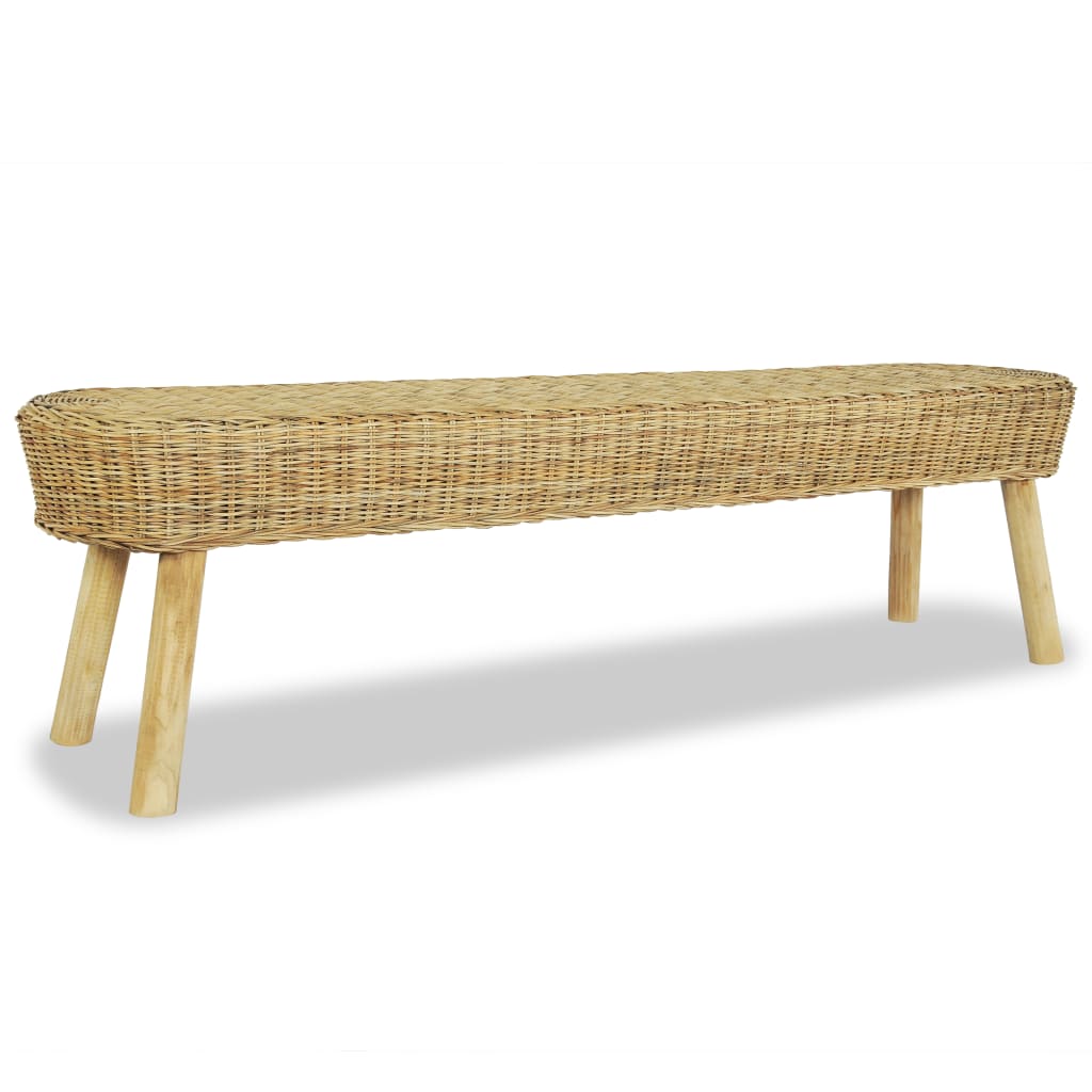 vidaXL Hallway Bench 160 x 35 x 45 cm Rattan Natural