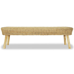 vidaXL Hallway Bench 160 x 35 x 45 cm Rattan Natural