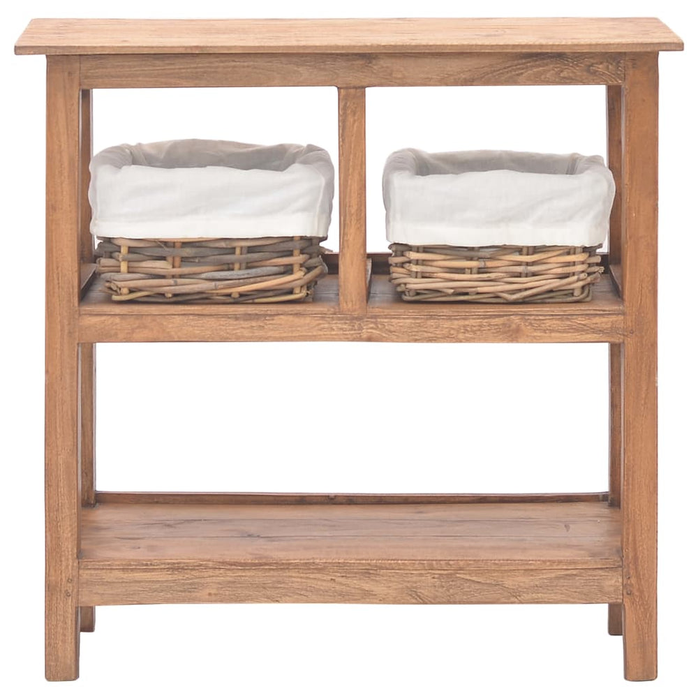vidaXL Console Table Solid Mahogany Wood 69x28x70 cm
