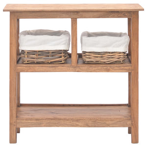 vidaXL Console Table Solid Mahogany Wood 69x28x70 cm