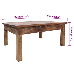 vidaXL Coffee Table Solid Mahogany Wood 96x73x45 cm