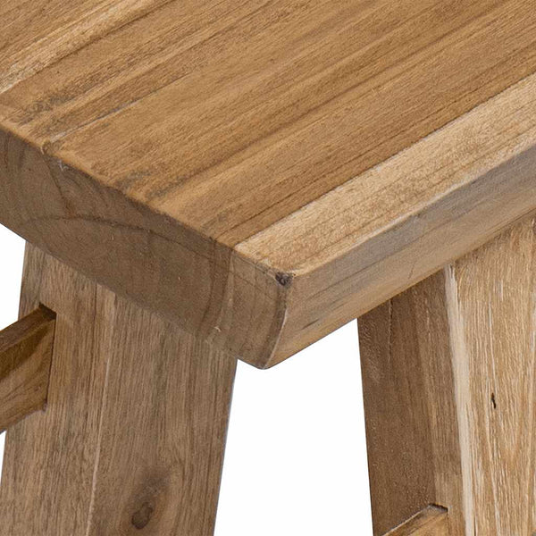 vidaXL Bench Mixed Reclaimed Wood and Solid Teak Wood 100x28x43 cm