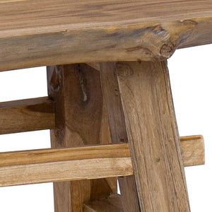 vidaXL Bench Mixed Reclaimed Wood and Solid Teak Wood 100x28x43 cm
