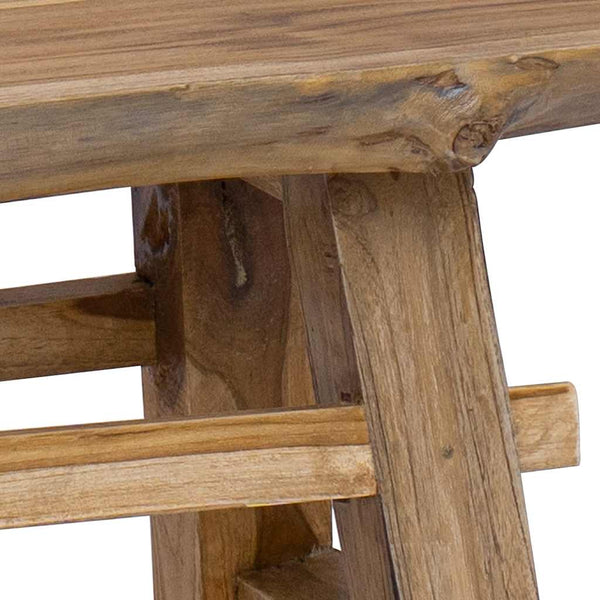 vidaXL Bench Mixed Reclaimed Wood and Solid Teak Wood 100x28x43 cm
