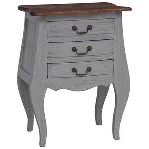 vidaXL Bedside Table Solid Mahogany Wood 48x35x64 cm