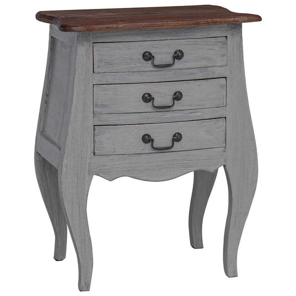 vidaXL Bedside Table Solid Mahogany Wood 48x35x64 cm