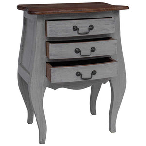 vidaXL Bedside Table Solid Mahogany Wood 48x35x64 cm