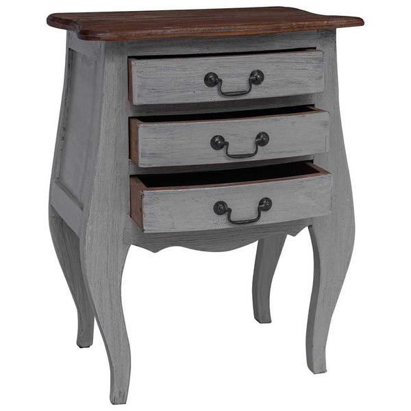 vidaXL Bedside Table Solid Mahogany Wood 48x35x64 cm