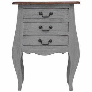 vidaXL Bedside Table Solid Mahogany Wood 48x35x64 cm