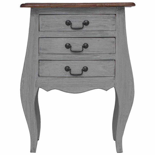 vidaXL Bedside Table Solid Mahogany Wood 48x35x64 cm