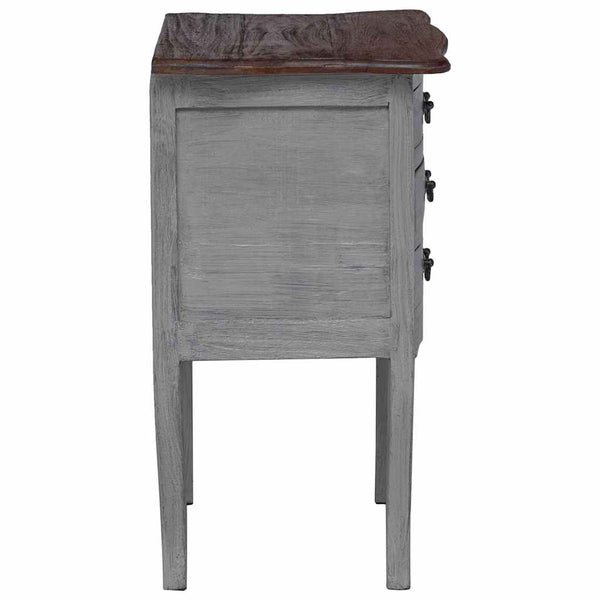 vidaXL Bedside Table Solid Mahogany Wood 48x35x64 cm