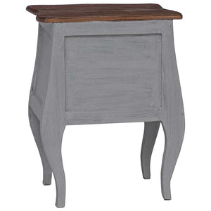 vidaXL Bedside Table Solid Mahogany Wood 48x35x64 cm