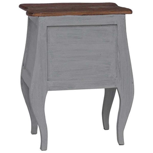 vidaXL Bedside Table Solid Mahogany Wood 48x35x64 cm