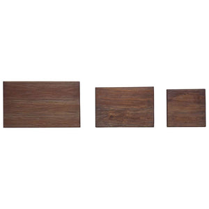 vidaXL 3-piece Nesting Table Set Solid Mahogany Wood