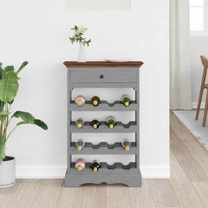 vidaXL Wine Rack Solid Mahogany Wood 55x23x85 cm