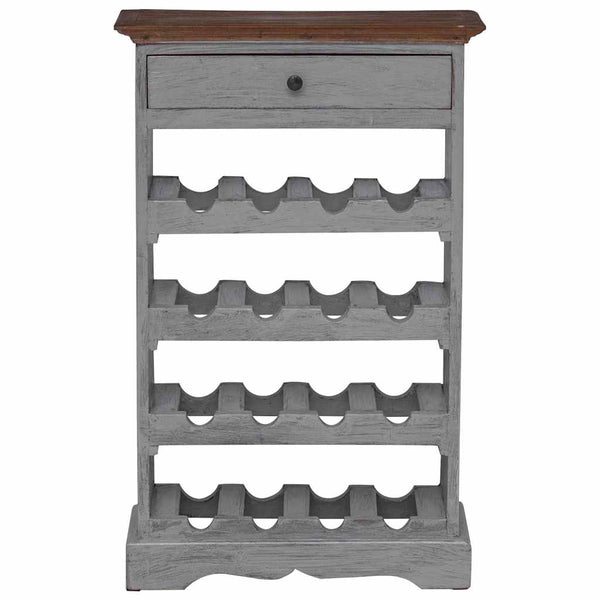 vidaXL Wine Rack Solid Mahogany Wood 55x23x85 cm