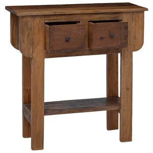 vidaXL Console Table Mixed Reclaimed Wood 80x35x80 cm