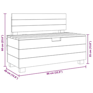 vidaXL Bench Solid Mahogany Wood 86x40x60 cm
