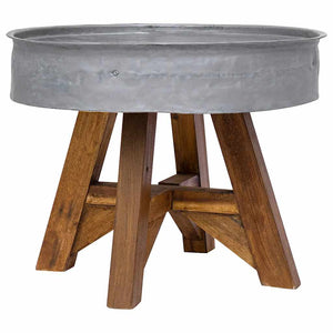 vidaXL Coffee Table Reclaimed Wood 60x45 cm Silver