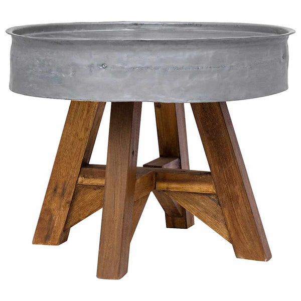 vidaXL Coffee Table Reclaimed Wood 60x45 cm Silver
