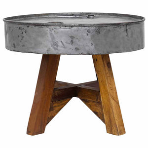 vidaXL Coffee Table Reclaimed Wood 60x45 cm Silver
