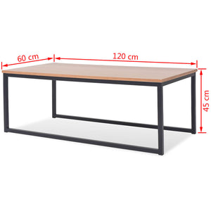 vidaXL 3-Piece Coffee Table Set Ash Wood