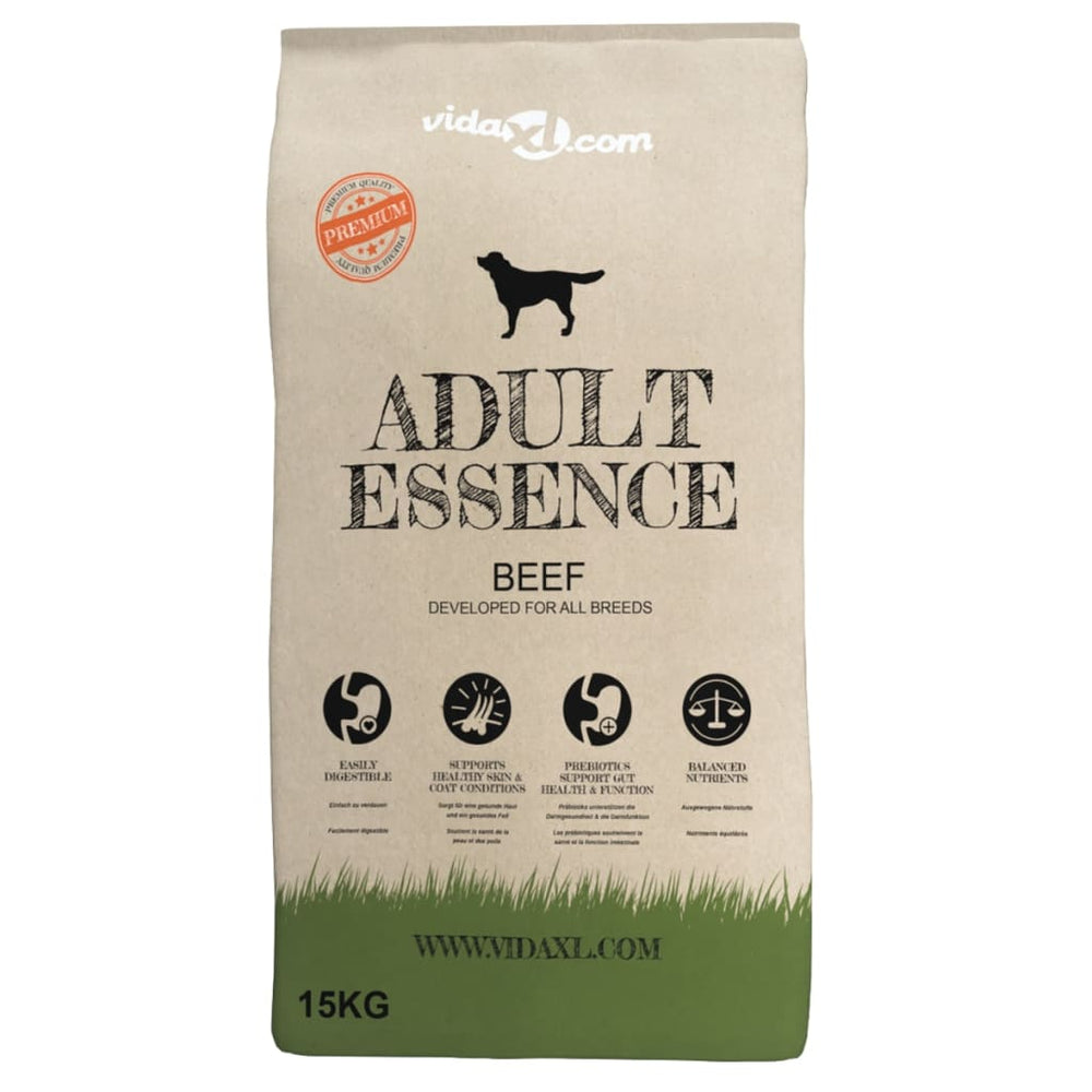 vidaXL Dry Dog Food Adult Essence Beef 15 kg