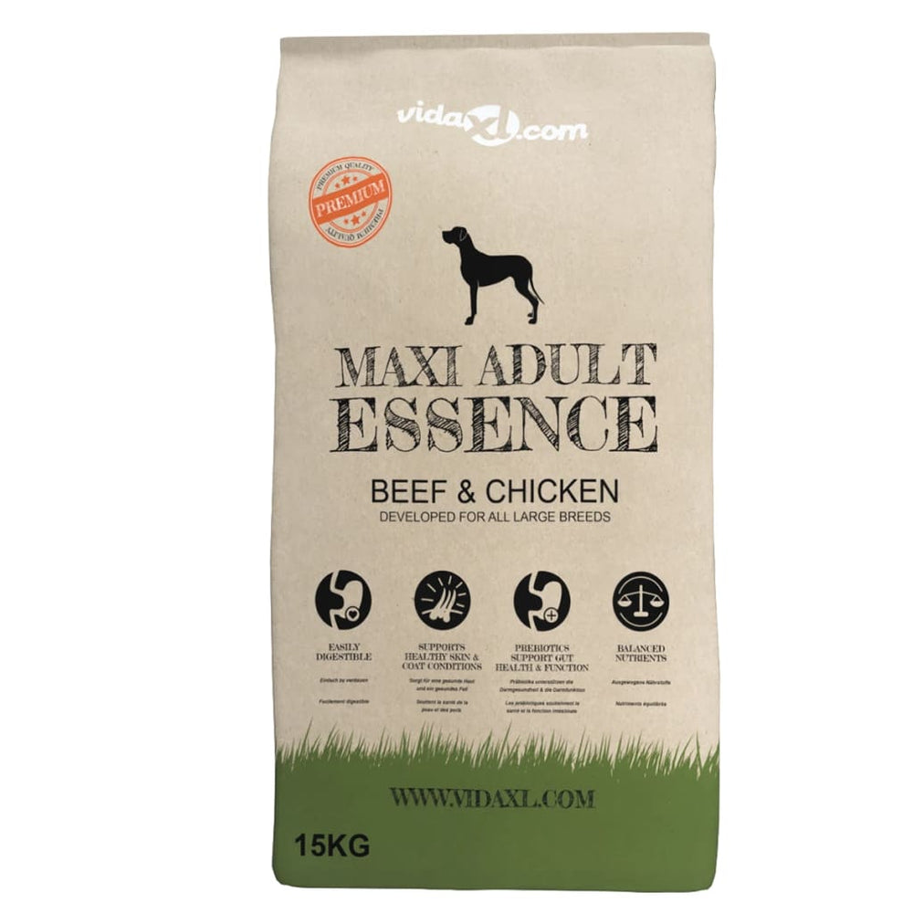 vidaXL Dry Dog Food Maxi Adult Essence Beef & Chicken 15 kg