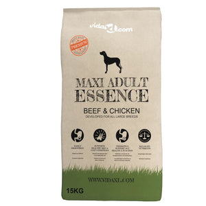 vidaXL Dry Dog Food Maxi Adult Essence Beef & Chicken 15 kg